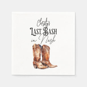 Guardanapo De Papel Último Bash em Nash Cowgirl Boots Nashville
