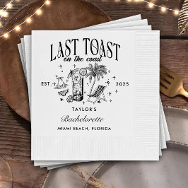 Guardanapo De Papel Último Brinde Na Festa de solteira Da Praia Costei