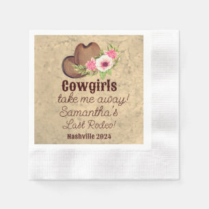 Guardanapo De Papel Último Rodeio Custom Rústico Rosa Floral Vaquera