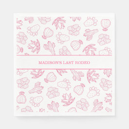 Guardanapo De Papel Último Rodeo Papel de Festa de solteira Rosa