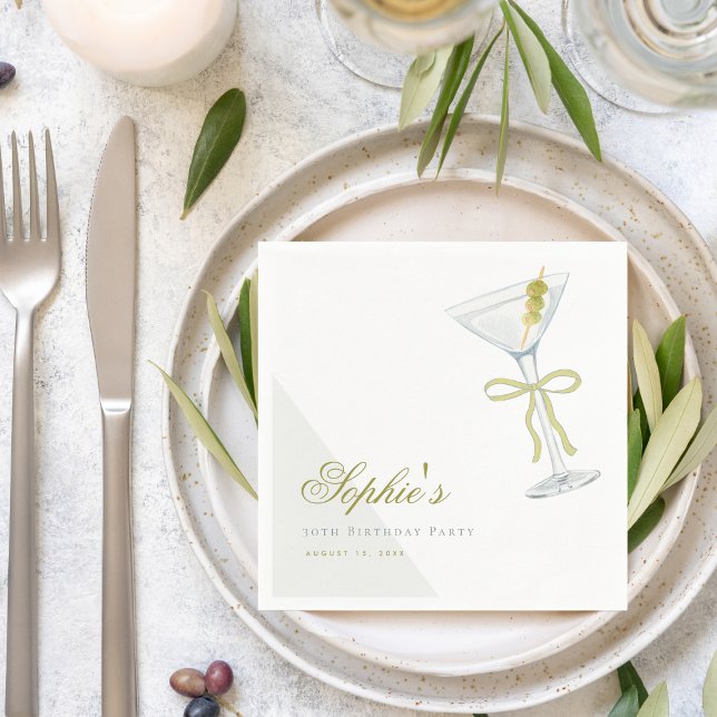 Guardanapo De Papel Um Aniversário De Tini Bit Older Martini (Criador carregado)