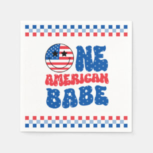 Guardanapo De Papel Um Babe Americano, primeiro aniversario De 4 De Ju