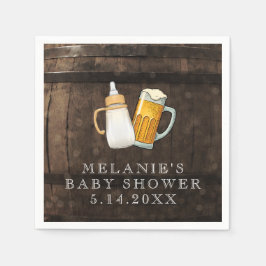 Guardanapo De Papel Um Bebê Está Fazendo Chá de fraldas