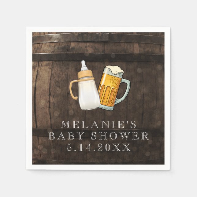 Guardanapo De Papel Um Bebê Está Fazendo Chá de fraldas (Frente)