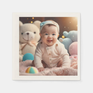 Guardanapo De Papel Um bebê sorrindo