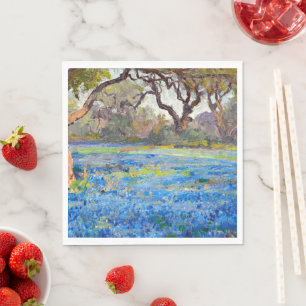 Guardanapo De Papel Um Campo de Bluebonnets em Alamo Heights,