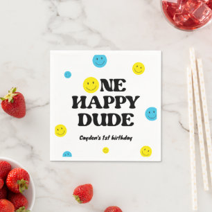 Guardanapo De Papel Um cara feliz sorrindo Festa de aniversário