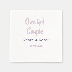 Guardanapo De Papel Um casal quente adicionar nome pastel roxo retrô m