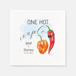 Guardanapo De Papel Um Casal Quente Pimenta Malagueta Casamento