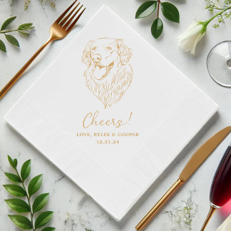 Guardanapo De Papel Um Casamento De Dois Coquetéis De Pet Napkins