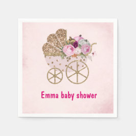 Guardanapo De Papel Um Chá de fraldas De Menina De Abóbora