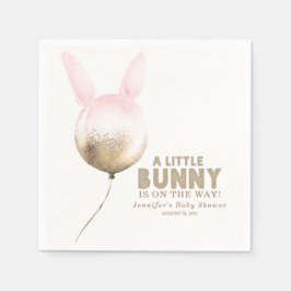 Guardanapo De Papel Um Chá de fraldas de Primavera Bunny Balloon Napki