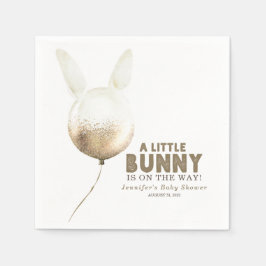 Guardanapo De Papel Um Chá de fraldas de Primavera de Bunny Balloon