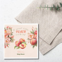 Um Chá de fraldas Floral De Pêssego De Verão