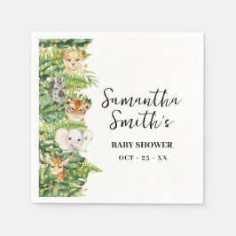 Guardanapo De Papel Um Chá de fraldas selvagem do Safari Decor Napkins