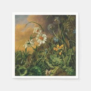 Guardanapo De Papel Um chão de floresta com margaridas, primroses, ...