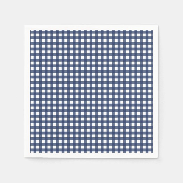 Guardanapo De Papel Um coelhinho azul de Gingham (Frente)