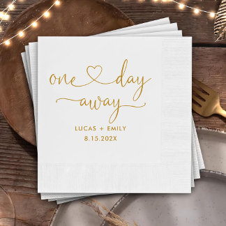 Guardanapo De Papel Um Dia Fora Do Janto De Ensaio De Casamento Napkin