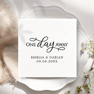 Guardanapo De Papel Um Dia Fora Do Janto De Ensaio De Casamento Napkin