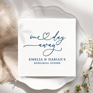Guardanapo De Papel Um Dia Fora Do Janto De Ensaio De Casamento Napkin