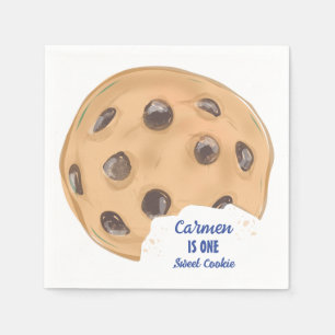 Guardanapo De Papel Um Doce Cookie Primeiro Aniversário