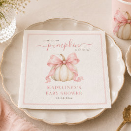 Guardanapo De Papel Um Doce Pequeno Arco Rosa de Abóbora Menina Chuvei