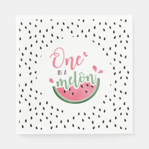 Guardanapo De Papel Um em Melon Watermelon Primeiro Aniversário