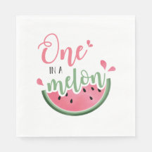Um em Melon Watermelon Primeiro Aniversário Napkin