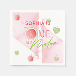Guardanapo De Papel Um em um aniversário melão personalizado