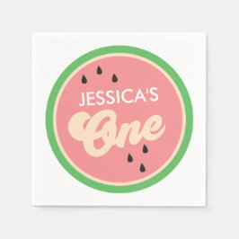 Guardanapo De Papel Um em um Melon Primeiro Coquetel de Aniversário Na