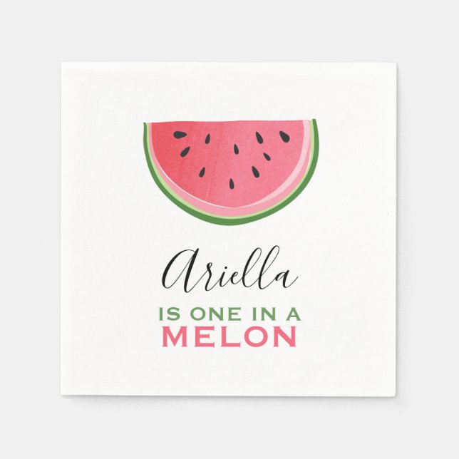 Guardanapo De Papel Um em um papel melão Napkins Melancia de Verão (Frente)