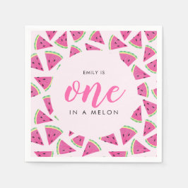 Guardanapo De Papel Um em um primeiro aniversario de melão