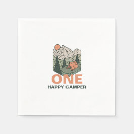 Guardanapo De Papel Um Feliz Acampador Primeiro Aniversário