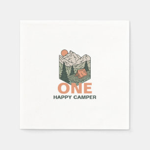 Guardanapo De Papel Um Feliz Acampador Primeiro Aniversário