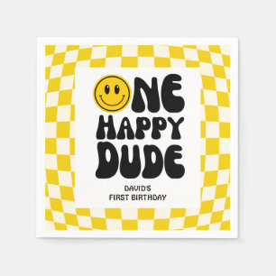 Guardanapo De Papel Um Feliz Cara Feliz Primeiro Aniversário