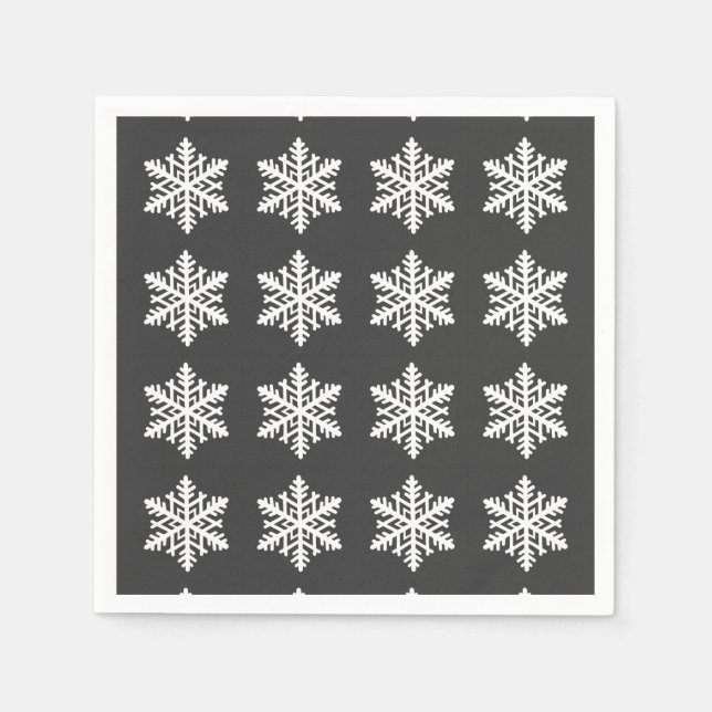 Guardanapo De Papel Um Floco de Neve Solteiro (Frente)