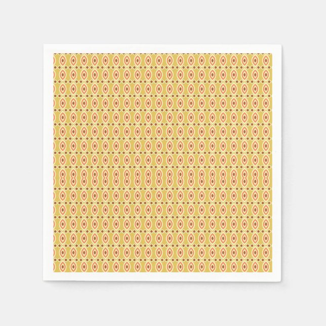Guardanapo De Papel um fundo laranja e amarelo com círculos (Frente)