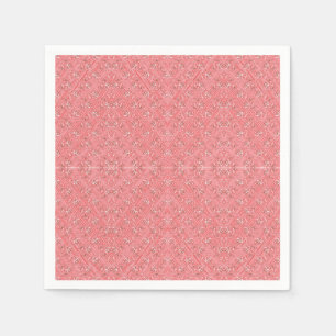 Guardanapo De Papel um fundo rosa com um padrão no meio_