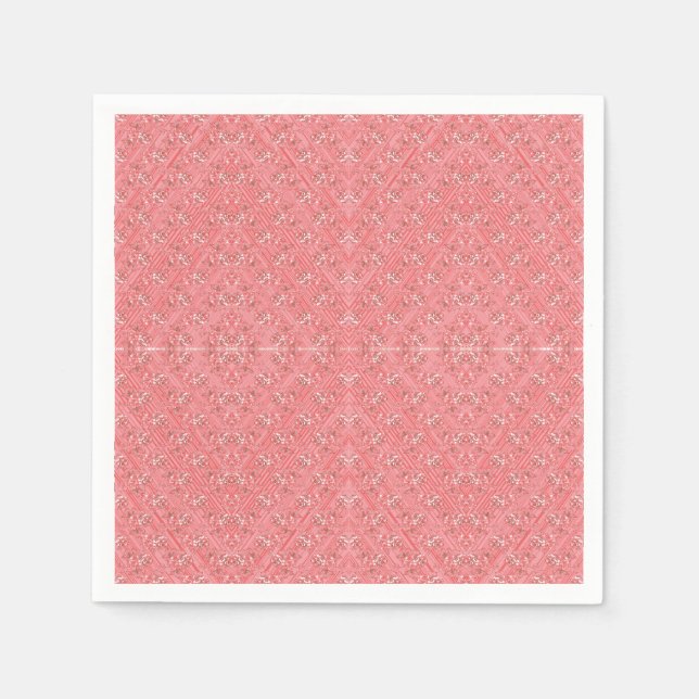 Guardanapo De Papel um fundo rosa com um padrão no meio_ (Frente)