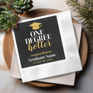Guardanapo De Papel Um grau mais quente - Dourado preto - graduação