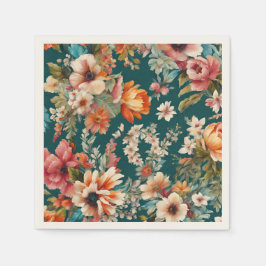 Guardanapo De Papel Um Incrível Floral de Verão como Pintura