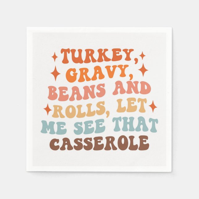 Guardanapo De Papel Um Janto de Ação de Graças Retroativo (Frente)