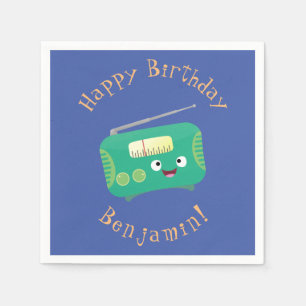 Guardanapo De Papel Um lindo e engraçado retrô de rádio