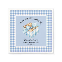 Um Menino de Um Biscoito Inteligente Primeiro Aniv