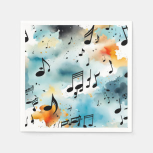 Guardanapo De Papel Um monte de notas musicais