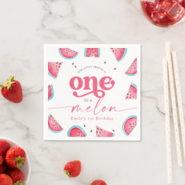 Guardanapo De Papel Um no Partido do primeiro aniversario Melon Waterm