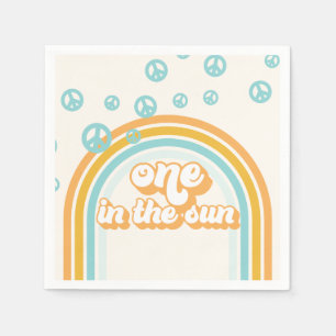 Guardanapo De Papel Um no primeiro aniversario Sun Retro Boy