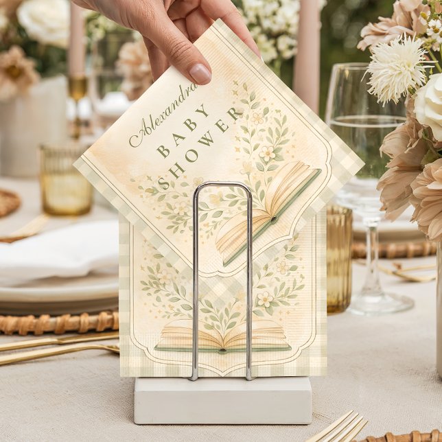 Guardanapo De Papel Um Novo Capítulo Chá de Bebê Botânico (Criador carregado)