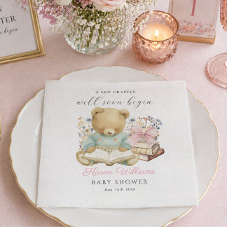 Guardanapo De Papel Um Novo Capítulo Começa Bebê Menina