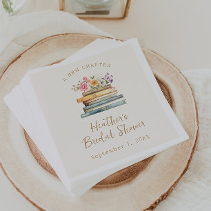 Guardanapo De Papel Um Novo Capítulo Livros Wildflower Chá de Bebê/Bri